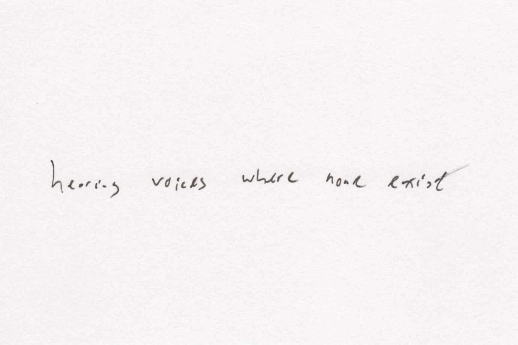 Hearing Voices Where None Exist by Robert Blatt